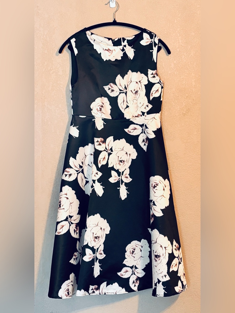 Floral Satin Fit & Flare Dress